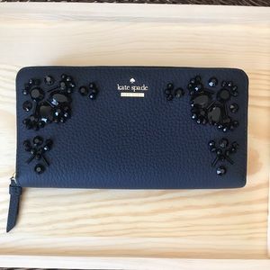 NWT Kate Spade Embellished Leather Neda Wallet